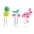 Kit clips decorado tropical Flamingo com 3 unidades - Tilibra