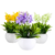 Mini Planta Flores Artificial Decorativa Plástico Interior