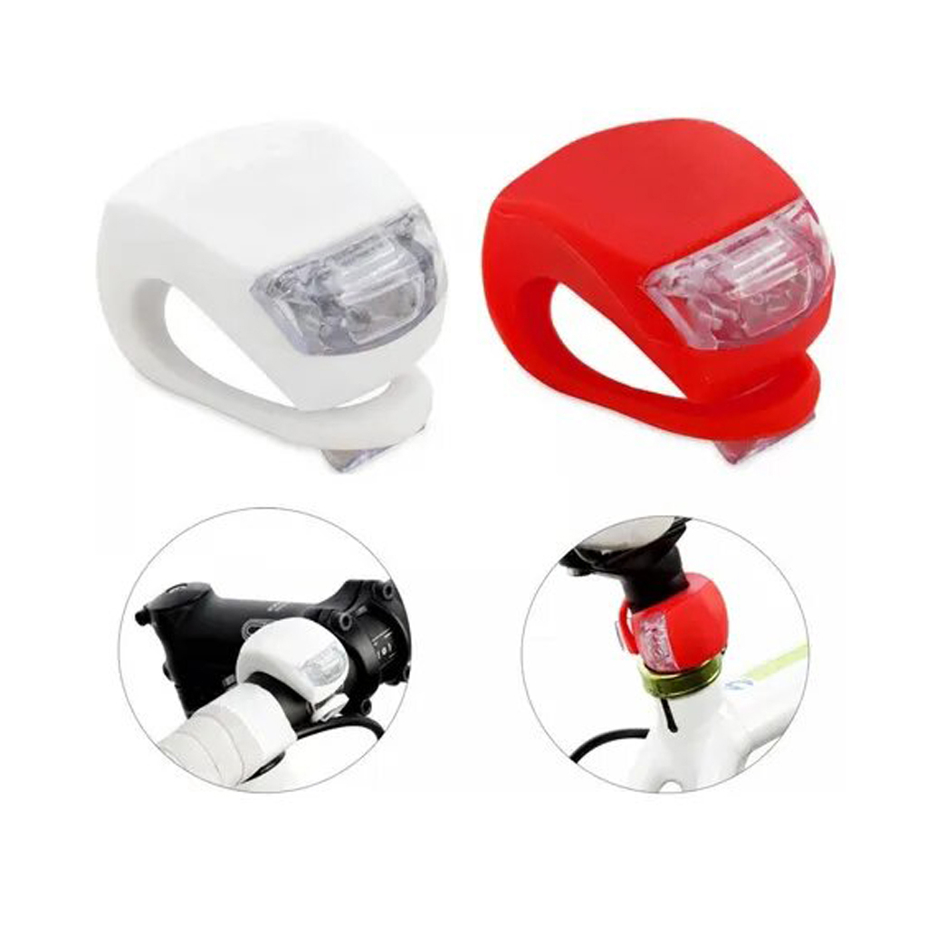 Luz Bici Silicona Roja Led