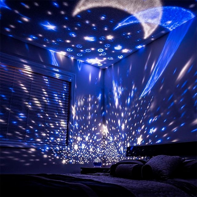 Lámpara Proyector de Estrellas - NUEVO  Proyector de estrellas, Diseño de  pared de galería, Lampara de estrellas