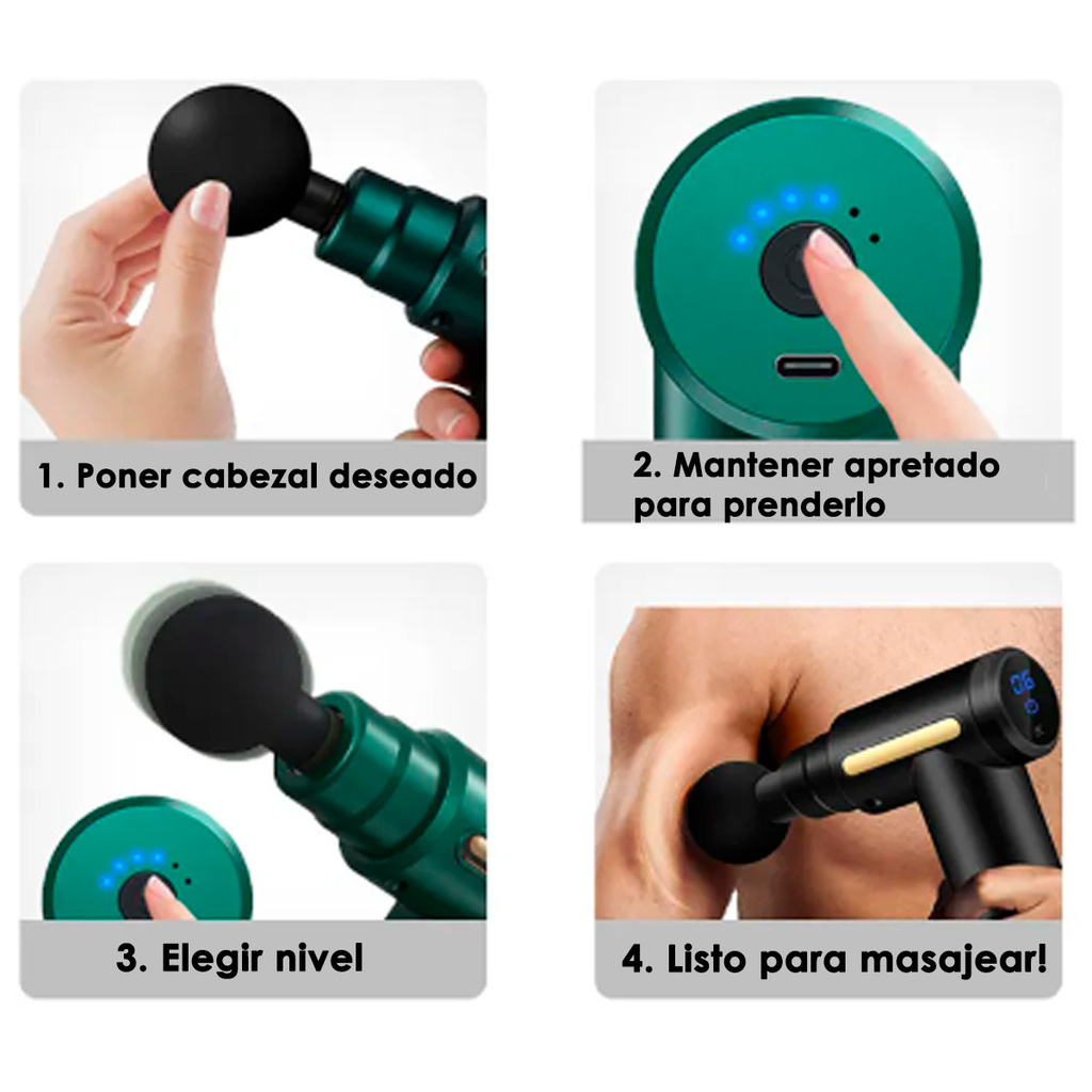 Pistola Masajeadora Cervical Espalda Multiuso Electrico