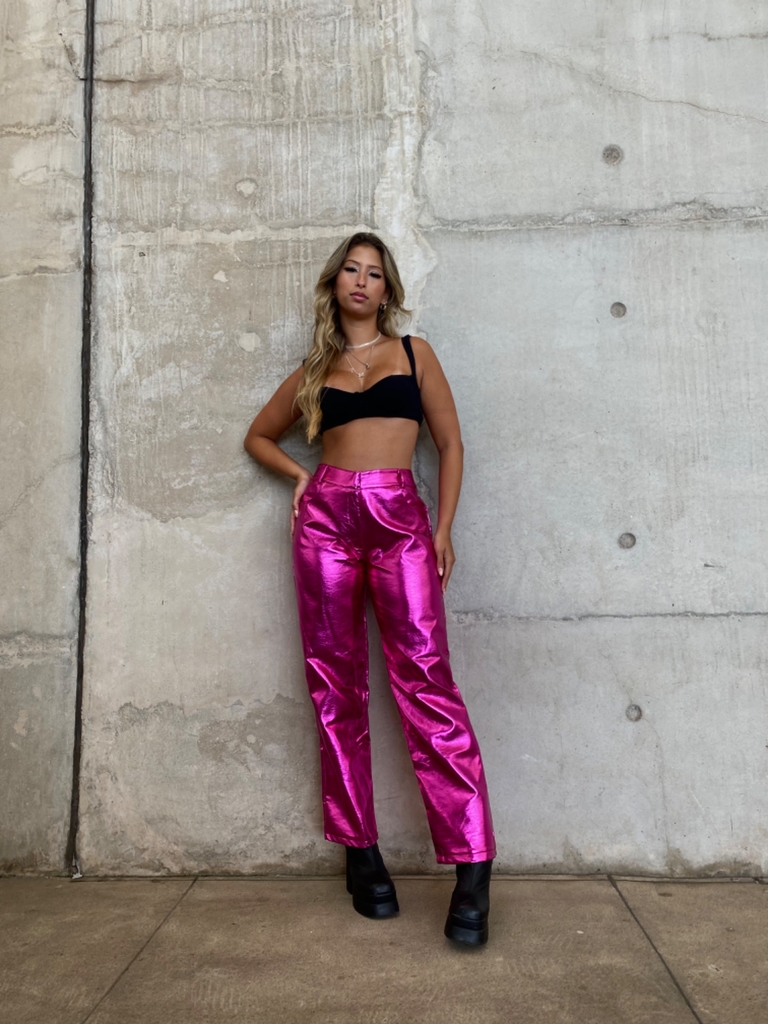 Calca disco sale rosa