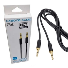 Cabo P2 / P2 Macho de Áudio Stereo 1,2 metros Linha PRO