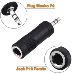 Adaptador Plug Jack P10 para P2 stereo - comprar online