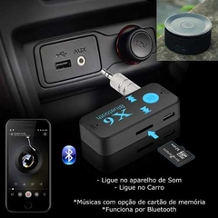 Receptor Bluetooth Carro música P2 Adaptador sem fio Auxiliar