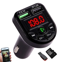 Transmissor Fm Bluetooth Carregador Rapido Carro Som