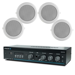 Kit Amplificador Bluetooth Slim 800 + 4 Arandelas 5" Frahm