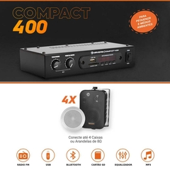 Amplificador Ambiente Compact 400 Bluetooth Rms Usb Fm 40w Hayonik - comprar online