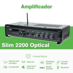 Kit Amplificador Bluetooth Slim 2200 OPTICAL + 4 Arandelas 5" Frahm - comprar online