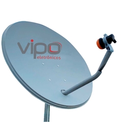 Kit Mini Antena 60cm com acessorios + Receptor Parabólica Digital B5 com RBS TV Poa - VIPO Eletrônicos - Áudio e Vídeo