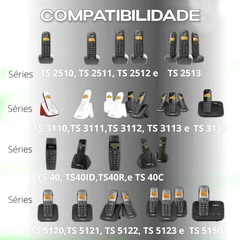 Bateria Telefone Sem Fio 2,4V 600mah Intelbras Siemens Gigaset - comprar online