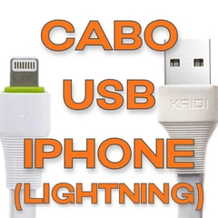 Cabo USB Kaidi iphone KD-331A Lightning Branco 200cm na internet