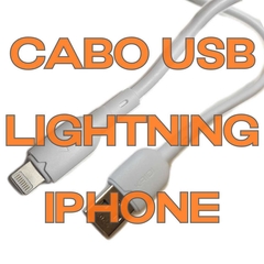 Cabo USB Kaidi Iphone KD-28A Lightning Branco 100cm na internet