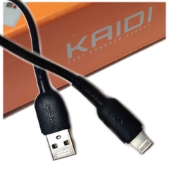 Cabo USB Kaidi Iphone KD-28A lightning Preto 100cm