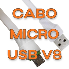 Cabo USB Kaidi Micro USB KD-332S V8 Branco 3m - VIPO Eletrônicos - Áudio e Vídeo