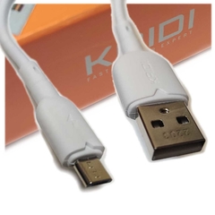 Cabo USB Kaidi Micro USB V8 KD-28S Branco 100cm