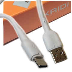 Cabo USB tipo C kaidi KD-28C Branco 100cm - loja online