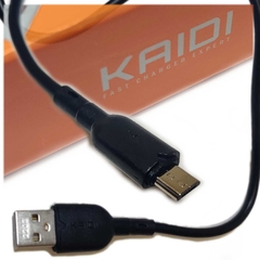 Cabo USB Kaidi Micro USB V8 KD-28S Preto 100cm