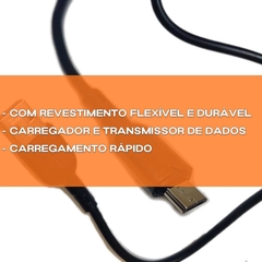Cabo USB Kaidi Micro USB V8 KD-28S Preto 100cm - VIPO Eletrônicos - Áudio e Vídeo