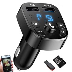 Transmissor FM Bluetooth Carregador USB 3.1 Carro Som - Led Azul