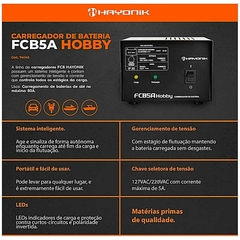 Carregador Bateria 5A FCB Hobby 13,8v Bivolt c/flut Hayonik na internet