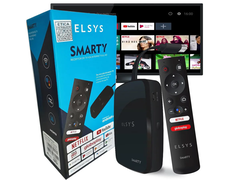 Smarty Tv Elsys Via Internet Por Voz Full Hd Conversor Smart Preto