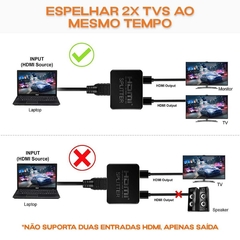 Imagem do Divisor Hdmi Splitter 1x2 Full Hd 1080p