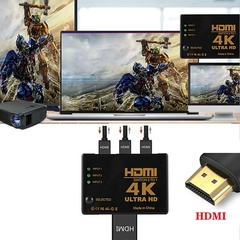 Divisor HDMI Splitter 3x1 Switch 1 entrada x 3 saidas COM CONTROLE e IR na internet