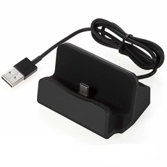 Estação de Celular Tipo C USB Suporte de mesa Carregar Preto - loja online