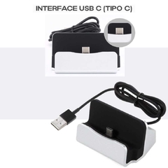 Estação de Celular Tipo C USB Suporte de mesa Carregar Prata na internet