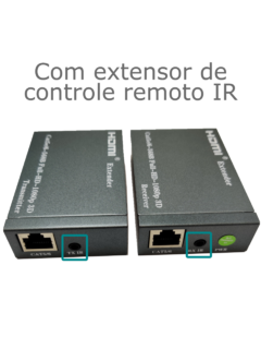 Extensor Hdmi Cabo de Rede Rj45 Com Sensor Ir E 2 Saidas TV 1080p - VIPO Eletrônicos - Áudio e Vídeo