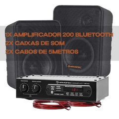 Imagem do Kit som ambiente AMBIENCE 2000 V2 preto Hayonik