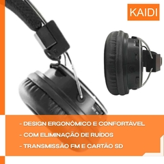 Fone de ouvido Headset Sem fio Kaidi KD-752 Arco Bluetooth FM* - comprar online