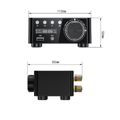 Amplificador de Som Bluetooth 5.0 USB Pendrive - Com Fonte Preto - loja online