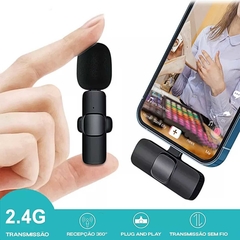 Imagem do Mini Microfone de Lapela Sem Fio USB Tipo C para Celular Android