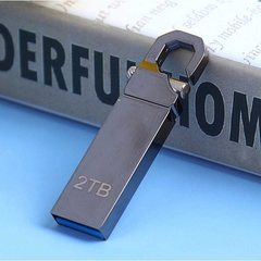 Pen Drive 2 TB Retangular Metalico 2048gb Usb 3.0 Cinza Escuro na internet