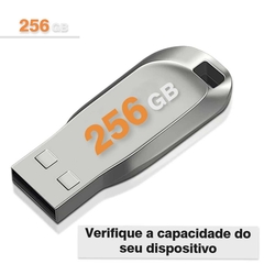 Imagem do Pen Drive 256 gb Gigabyte Metalico Usb 3.0 PRATA