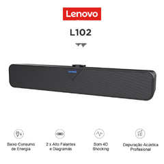 Barra de som Lenovo L102 soundBar TV para PC Notebook tablet - comprar online