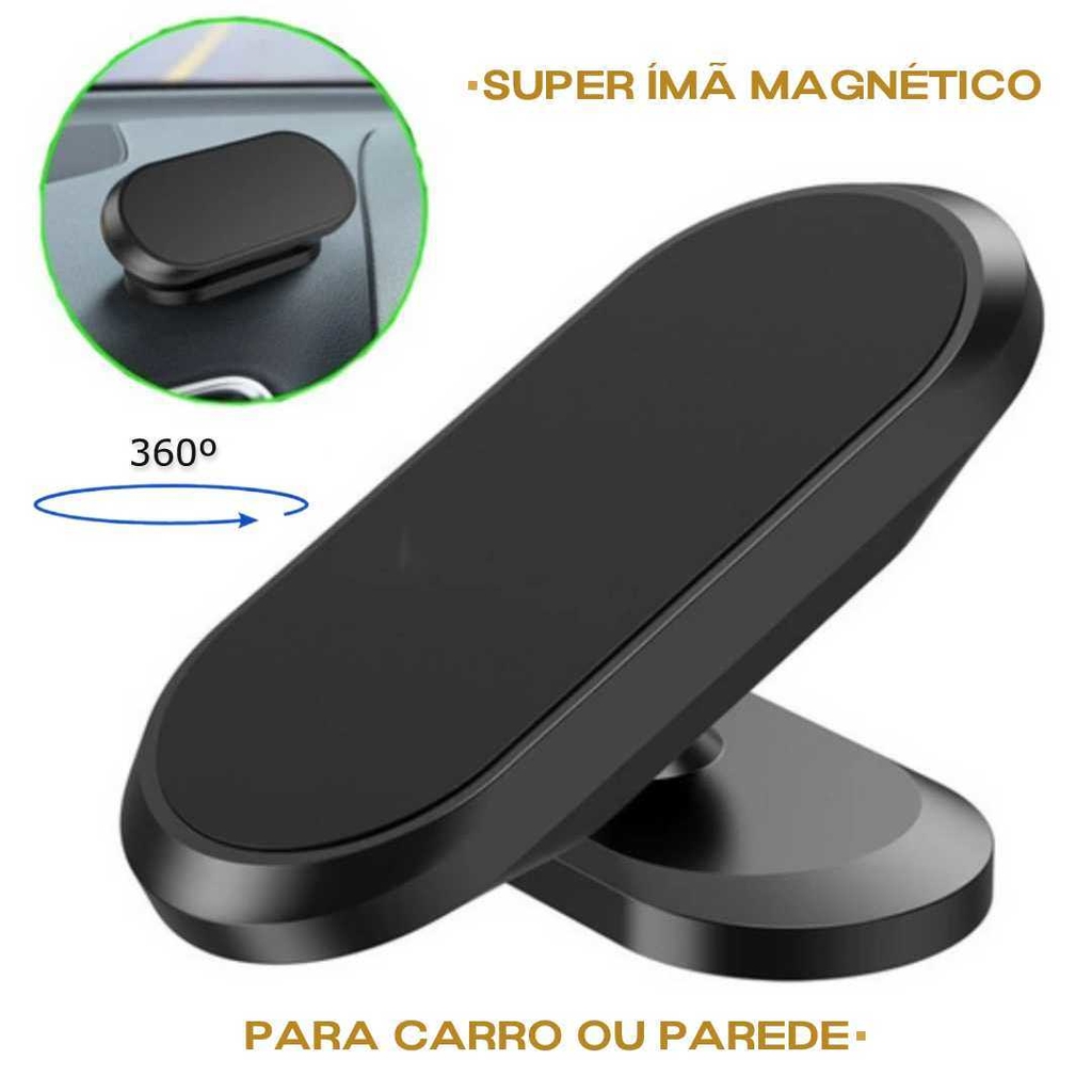 Suporte Celular 360° Automotivo Magnético Imã Veicular Carro - E