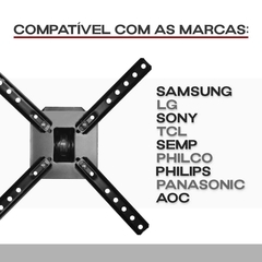 Suporte TV Parede e Movel ate 55" Brasforma Articulado SBRP1020 PT - VIPO Eletrônicos - Áudio e Vídeo