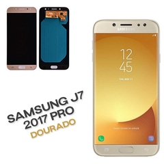 Tela Display Touch Samsung J7 pro 2017 j730f j730gm j730g Amoled - DOURADO na internet
