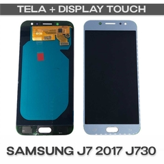 Tela Display Touch Samsung J7 pro 2017 j730f j730gm j730g Amoled - AZUL na internet