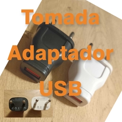 Tomada Adaptador de Energia USB carregador 5w Bivolt - Preto - VIPO Eletrônicos - Áudio e Vídeo