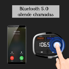 Transmissor FM Carregador de carro USB Bluetooth Pendrive RDO10 - loja online