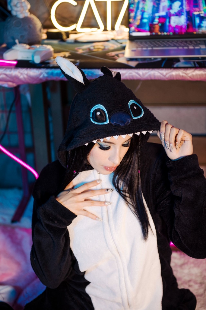 Pijama Kigurumi Stitch Negro Agarrate Catalina