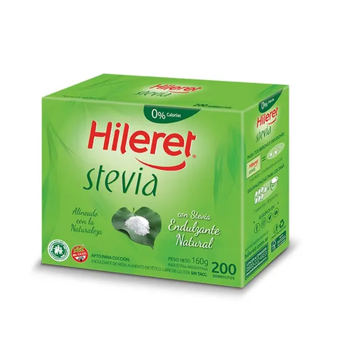 Edulcorante Hileret Stevia X 400 Sobres Individuales De 0,8g
