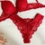 Conjunto Lingerie Sutiã Com bojo e Calcinha fio duplo Rendado Vermelho e Nude na internet