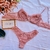 Conjunto de lingerie com sutiã sem bojo com aro de sustentação e delicadas alças finas Rosa - comprar online