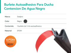 Burlete Autoadhesivo Para Ducha Contención De Agua en internet