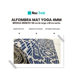 Mat Yoga De Pilates 4mm Enrollable Arabesco - comprar online